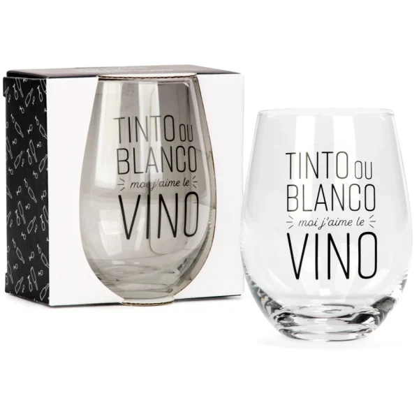Attitudes Import 2 Stemless Wine Glass - Tinto Ou Blanco* Products With Text