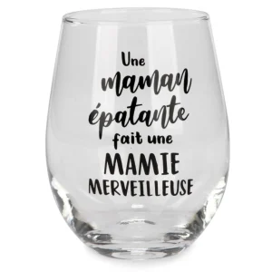 Attitudes Import Stemless Wine Glass - Une Maman...* Products With Text