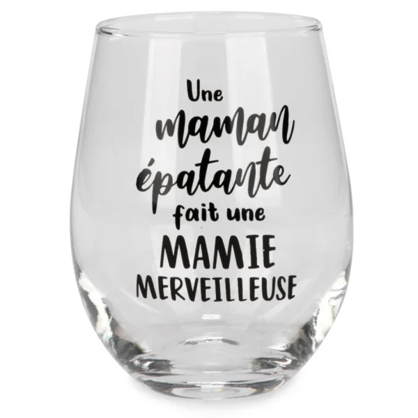 Attitudes Import Stemless Wine Glass - Une Maman...* All For Wine