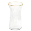 Group ADV Striated Glass Vase - Gold* Vases & Pots