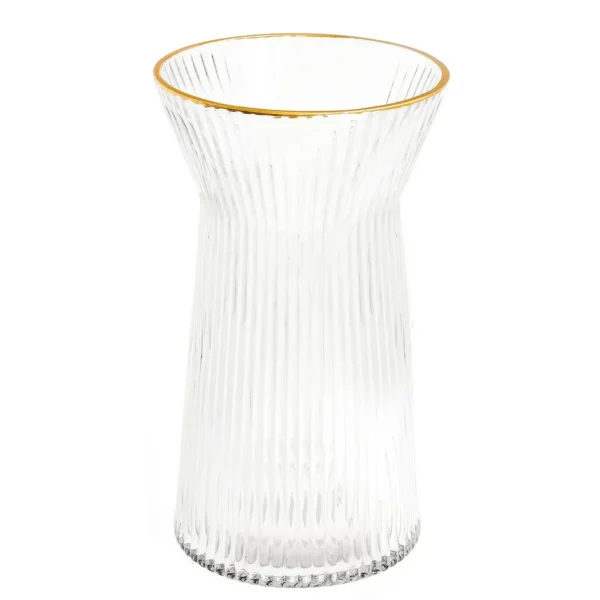 Group ADV Striated Glass Vase - Gold* Vases & Pots