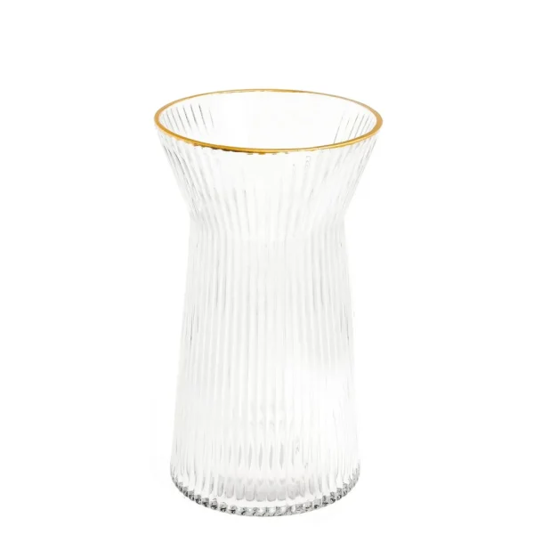 Group ADV Striated Glass Vase - Gold* Vases & Pots
