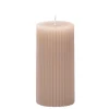 CTG Brands Striped Candle - Beige* Decorative Candles