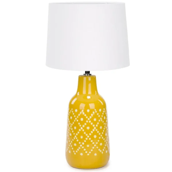 Attitudes Import 2 Table Lamp - Yellow Base And Geo Design* Luminaires