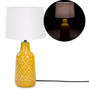 Attitudes Import 2 Table Lamp - Yellow Base And Geo Design* Luminaires