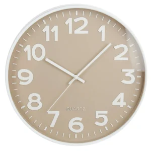CTG Brands Taupe And White Clock - 14"* Clocks