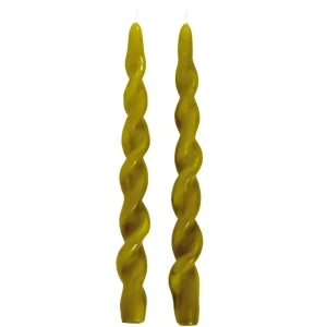 CTG Brands Twisted Candle Set - Green* Decorative Candles