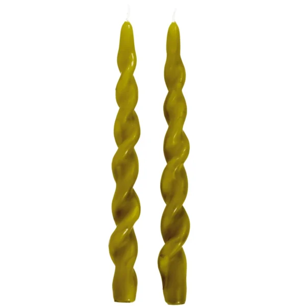 CTG Brands Twisted Candle Set - Green* Decorative Candles