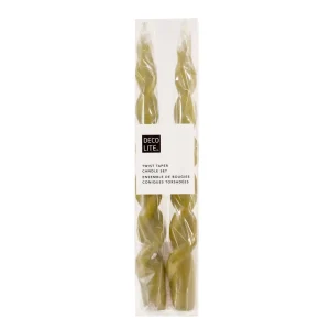 CTG Brands Twisted Candle Set - Green* Decorative Candles