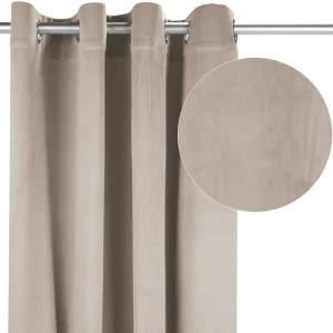 Attitudes Import 2 Velvet Curtain - Beige* Poles & Curtains