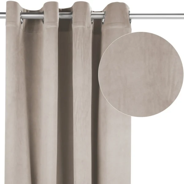 Attitudes Import 2 Velvet Curtain - Beige* Poles & Curtains