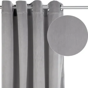Attitudes Import 2 Velvet Curtain - Grey* Poles & Curtains