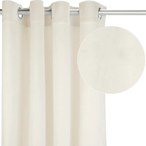 Attitudes Import 2 Velvet Curtain - Ivory* Poles & Curtains