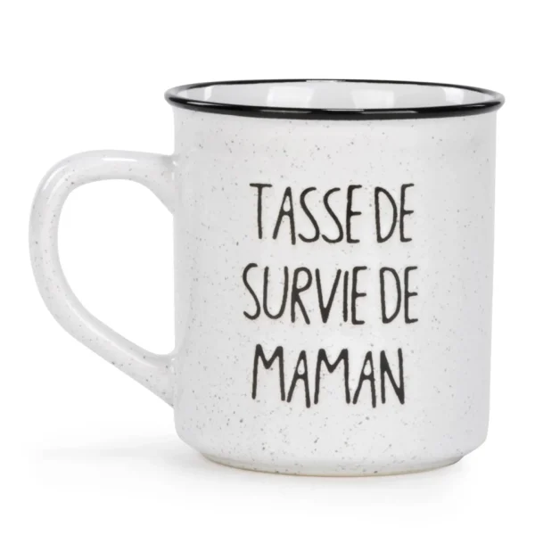 Attitudes Import 2 Vintage Mug - Survie De Maman* Mugs With Text