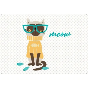 Safdie & Co Vinyl Placemat - Meow* Tablecloths, Placemats & Napkins