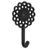 Attitudes Import Wall Hook - Black Flower* Handles & Hooks