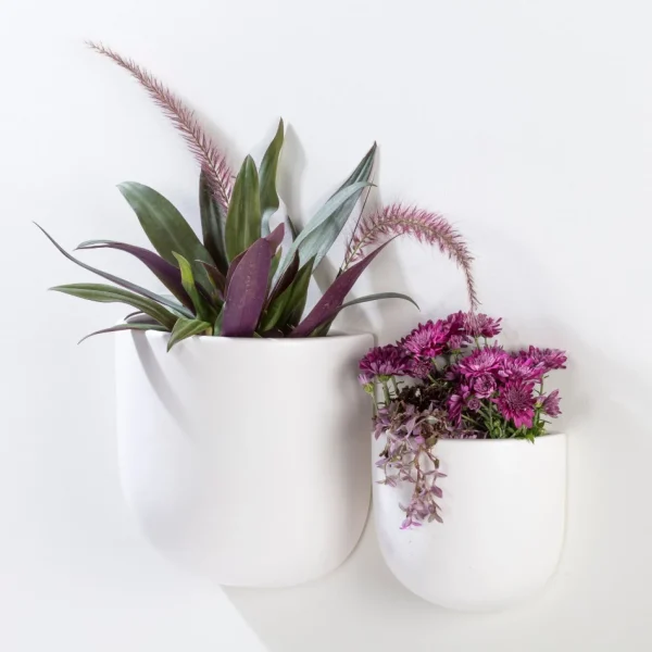 Abbott Wall Vase - White* Planters