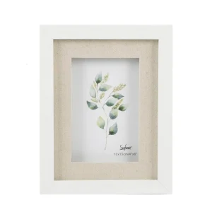 CTG Brands White And Linen Photo Frame - 6 X 8* Plates & Wall Frames