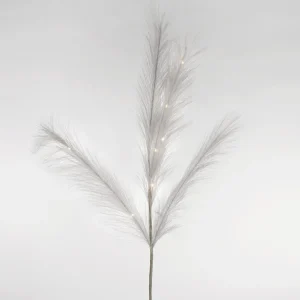 Attitudes Import White Feather Stem - Illuminated* Dried Stems & Flowers