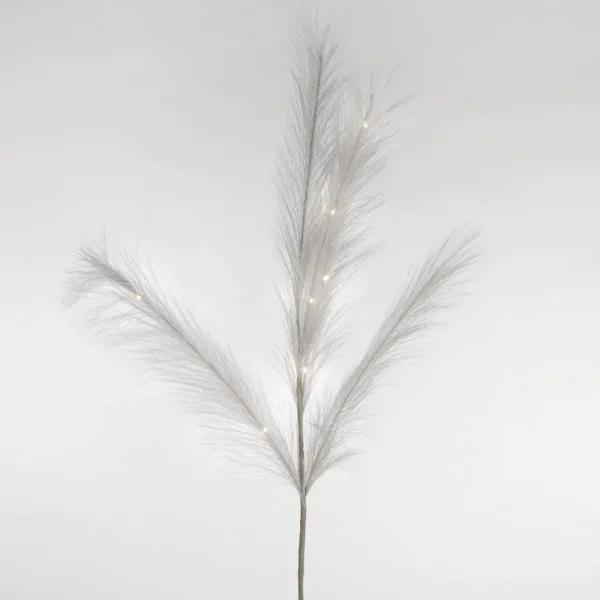 Attitudes Import White Feather Stem - Illuminated* Dried Stems & Flowers