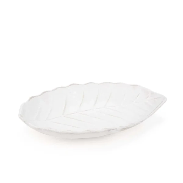 Attitudes Import White Leaf Tray* Plates, Trays & Containers