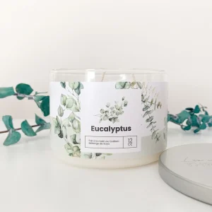 Kozy x Three Wix & CO 3-Wick Candle - Eucalyptus* Scented Candles