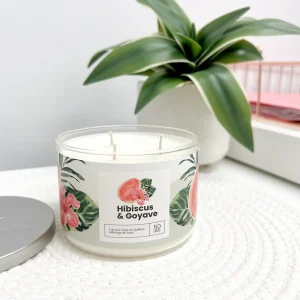 Kozy x Three Wix & CO 3-Wick Candle - Hibiscus And Guava* Scented Candles