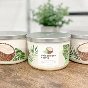 Kozy x Three Wix & CO 3-Wick Candle - Lime And Coconut* Scented Candles