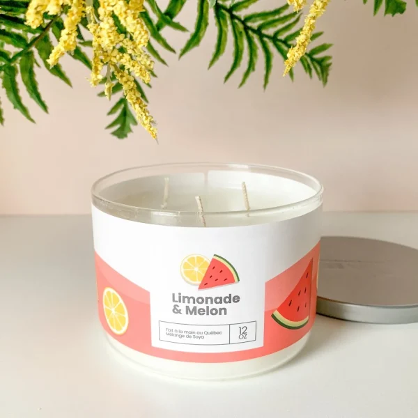 Kozy x Three Wix & CO 3-Wick Candle - Melon Lemonade* Scented Candles