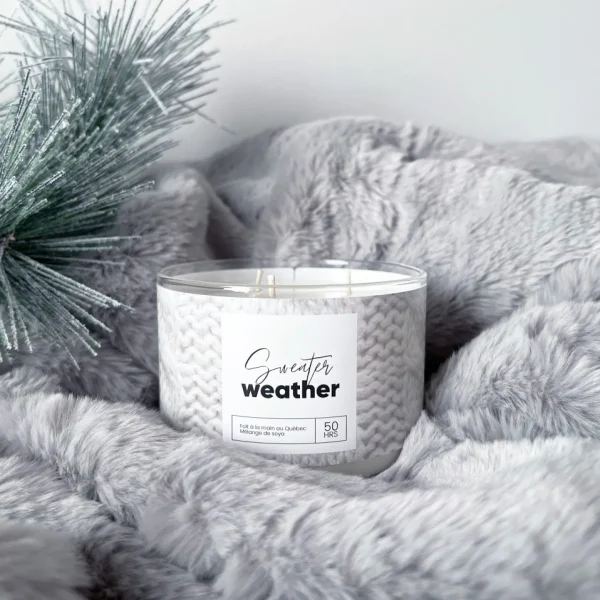 Kozy x Three Wix & CO 3 Wick Candle - Sweater Weather* Scented Candles