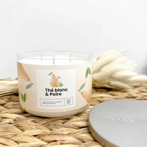 Kozy x Three Wix & CO 3-Wick Candle - White Tea And Pear* Scented Candles