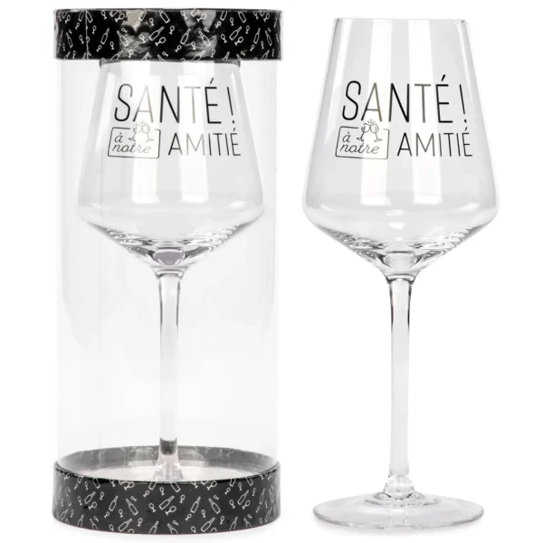 Attitudes Import 2 Wine Glass - Amitie* Products With Text