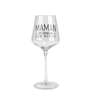 Attitudes Import 2 Wine Glass - Pause Maman* Products With Text