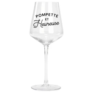 Attitudes Import 2 Wine Glass - Pompette & Heureuse* Products With Text