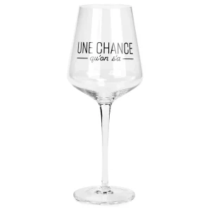Attitudes Import 2 Wine Glass - Une Chance Qu'On S'A* Products With Text