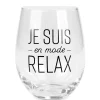 Attitudes Import 2 Wine Glass Without Stem - Je Suis En Mode Relax* All For Wine