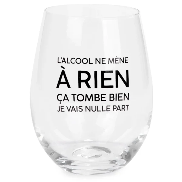Attitudes Import 2 Wine Glass Without Stem - L'Alcool* Products With Text