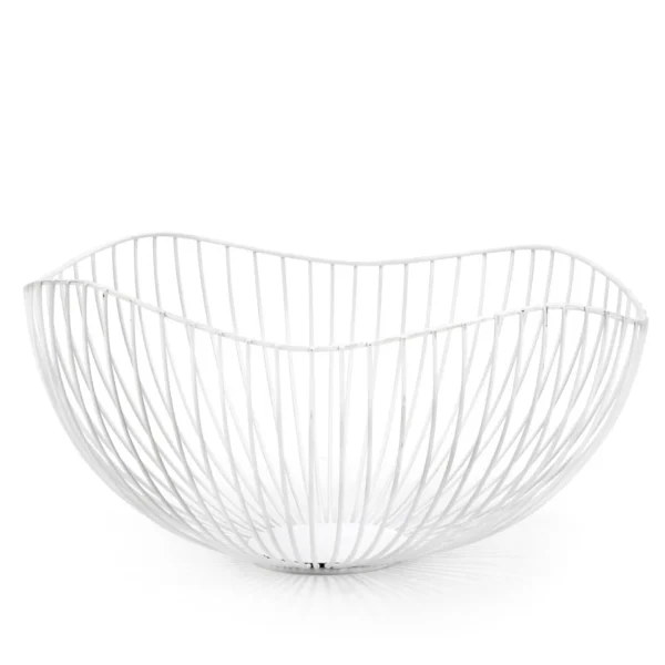 Attitudes Import Wire Metal Basket - White* Organization