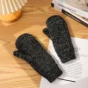 Pathz Wool And Acrylic Mittens - Black* Scarves, Gloves & Hats