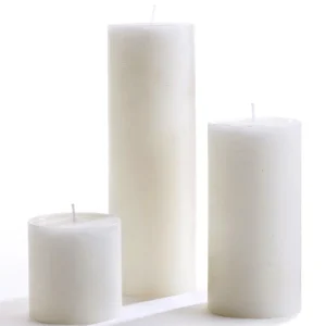Gift Craft 3X3 White Pillar* Decorative Candles