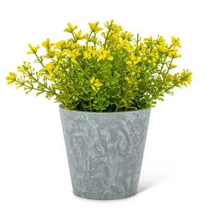 Abbott Yellow Flowers - Cement Pot* Arrangements